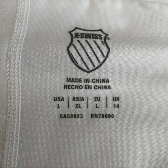 K-Swiss Skort Womens Size Large White Tennis Golf Skirt Shorts L - Picture 2 of 6